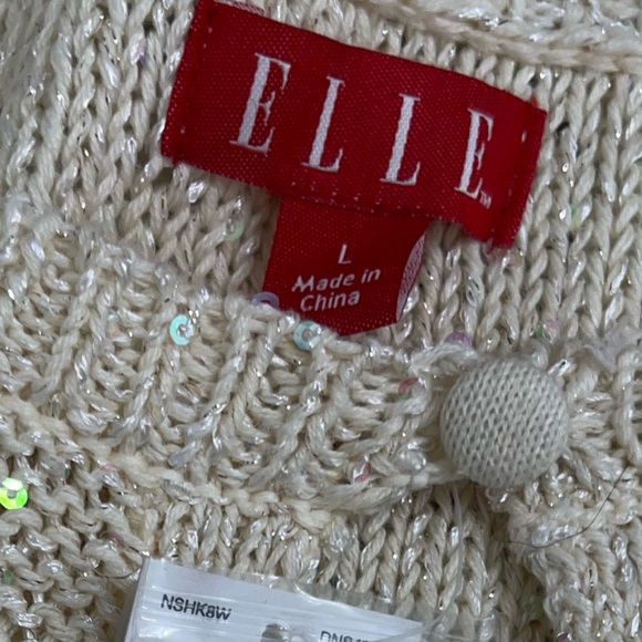 NWT Elle sequined sweater size large - Picture 3 of 5